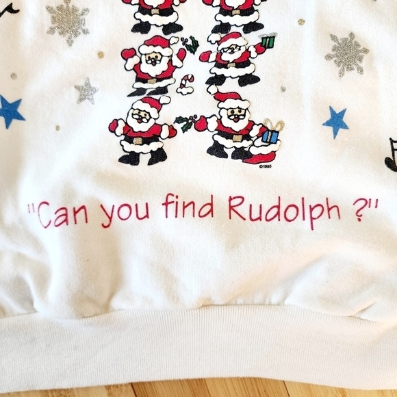 Vintage Nutcracker "Can You Find Rudolph" Christmas Sweatshirt Women's Size 20 W - Picture 4 of 9